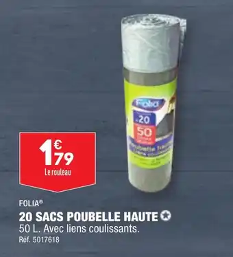 ALDI 20 SACS POUBELLE HAUTE offre