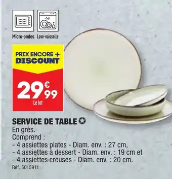 ALDI SERVICE DE TABLE ✪ offre