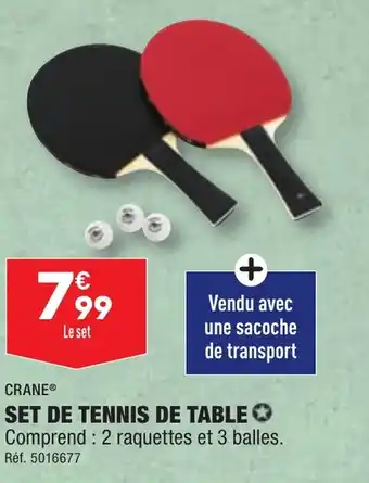 ALDI SET DE TENNIS DE TABLE offre