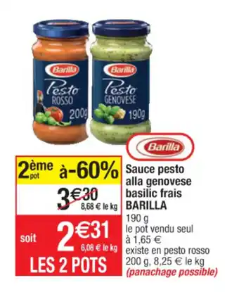 Sauce pesto alla genovese basilic frais BARILLA