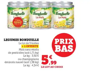 Hyper U LEGUMES BONDUELLE offre