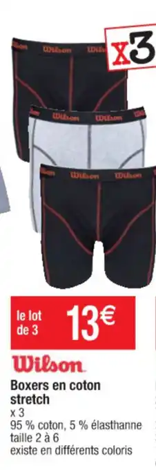 Cora x Carrefour Boxers en coton stretch offre