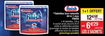 Tablettes lave-vaisselle all in 1 max FINISH