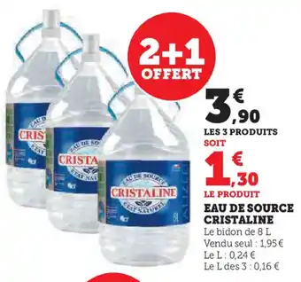 Hyper U EAU DE SOURCE CRISTALINE offre