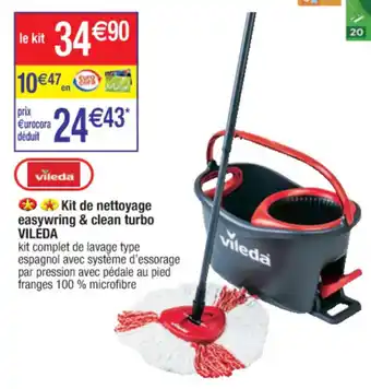 Cora x Carrefour Kit de nettoyage easywing & clean turbo VILEDA offre