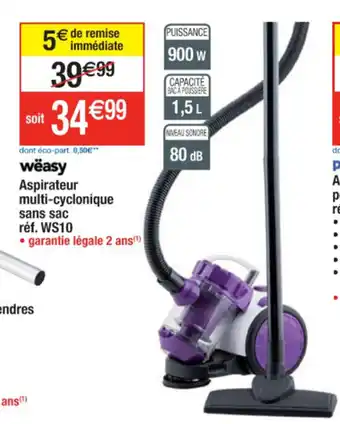 Aspirateur multi-cyclonique sans sac