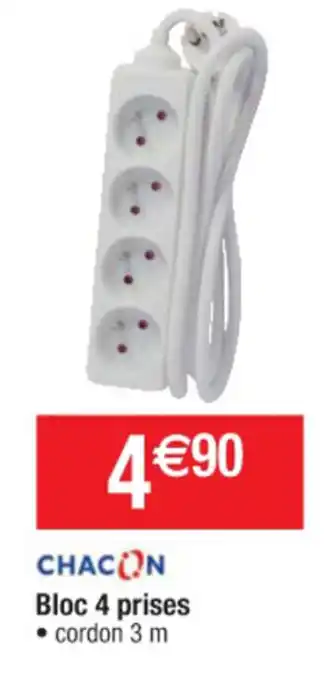 Cora x Carrefour Bloc 4 prises offre