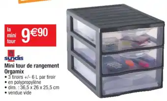 Cora x Carrefour Mini tour de rangement orgamix offre