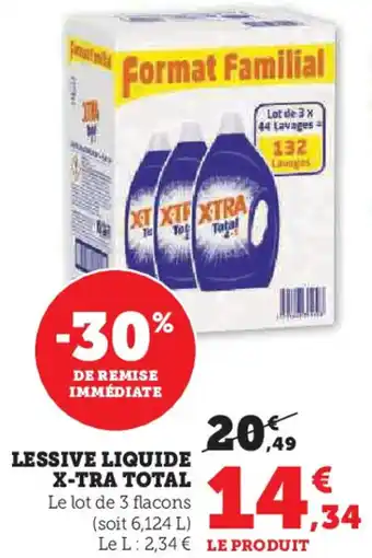 Hyper U LESSIVE LIQUIDE X-TRA TOTAL offre