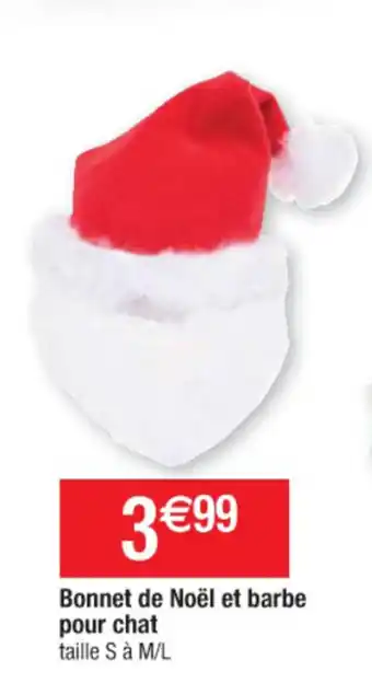 Cora x Carrefour Bonnet de noël et barbe pour chat offre