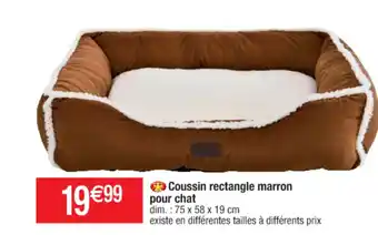 Cora x Carrefour Coussin rectangle marron pour chat offre