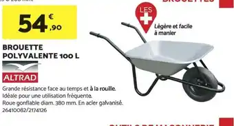 Bricomarché BROUETTE POLYVALENTE 100 L offre