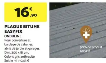 Bricomarché PLAQUE BITUME EASYFIX ONDULINE offre