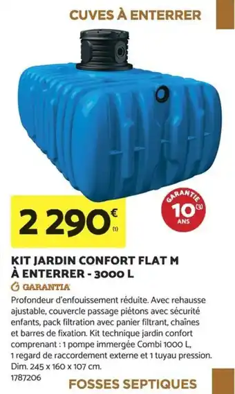 Bricomarché KIT JARDIN CONFORT FLAT M À ENTERRER - 3000 L offre