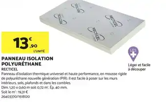 Bricomarché PANNEAU ISOLATION POLYURÉTHANE offre