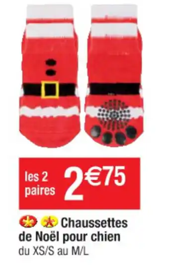 Cora x Carrefour Chaussettes de noël pour chien offre