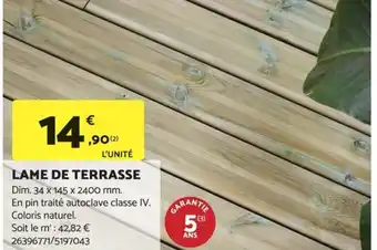 Bricomarché LAME DE TERRASSE offre