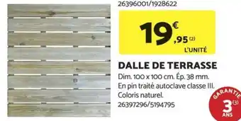 Bricomarché DALLE DE TERRASSE offre