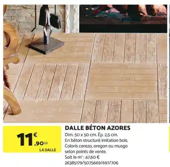 Bricomarché DALLE BÉTON AZORES offre