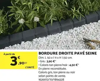 Bricomarché BORDURE DROITE PAVÉ SEINE offre