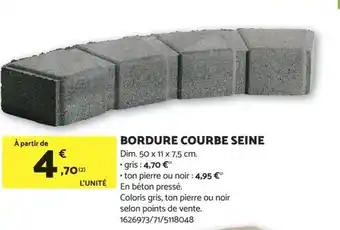 Bricomarché BORDURE COURBE SEINE offre