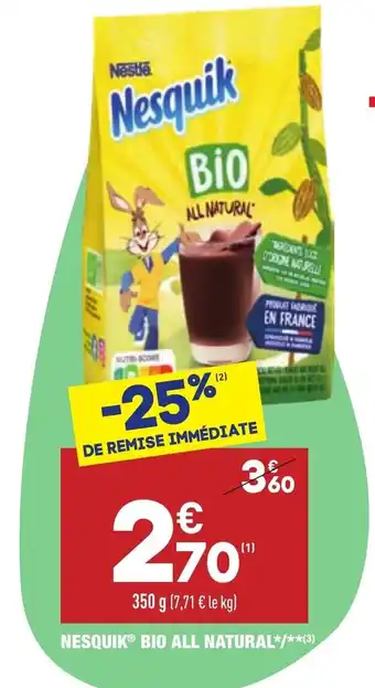 ALDI Nesquik bio all natural offre