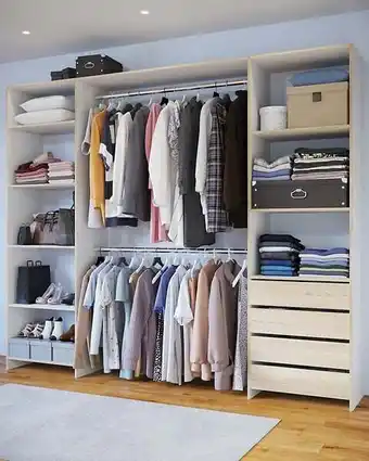 Bricorama Kit de dressing extensible - Chêne clair - Blanc offre