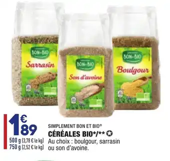 ALDI Céréales bio offre