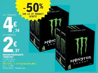 E.Leclerc BOISSON ÉNERGISANTE "MONSTER" offre