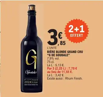E.Leclerc BIÈRE BLONDE GRAND CRU "G DE GOUDALE" 7,9% vol. offre