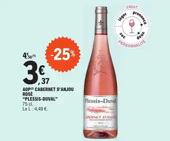 E.Leclerc AOP(2) CABERNET D'ANJOU ROSÉ "PLESSIS-DUVAL" offre