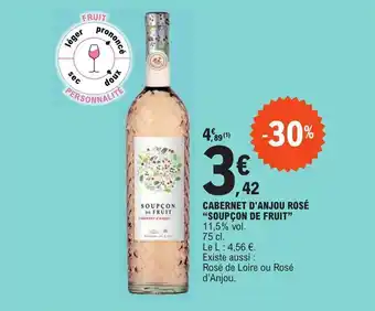 E.Leclerc CABERNET D'ANJOU ROSÉ "SOUPÇON DE FRUIT" 11,5% vol. offre