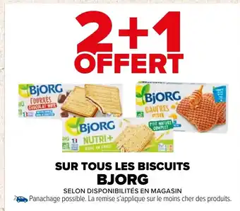 Carrefour Market SUR TOUS LES BISCUITS BJORG offre