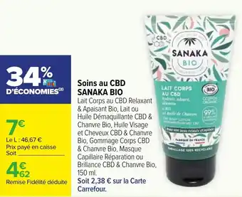 Carrefour Market Soins au CBD SANAKA BIO offre