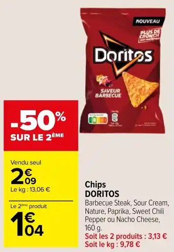 Carrefour Market Chips DORITOS offre