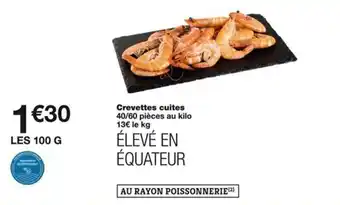 Monoprix Crevettes cuites offre