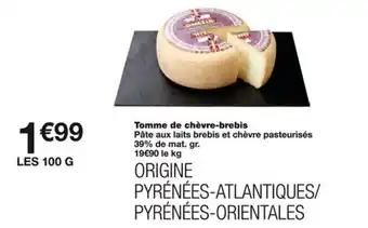 Monoprix Tomme de chèvre-brebis offre