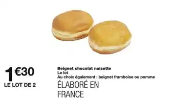 Monoprix Beignet chocolat noisette offre