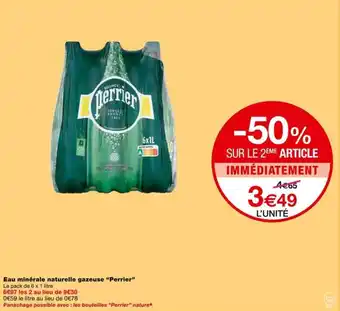 Monoprix Eau minérale naturelle gazeuse "Perrier" offre