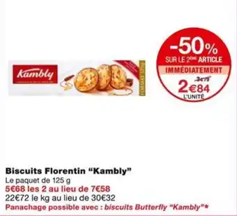 Monoprix Biscuits Florentin "Kambly" offre