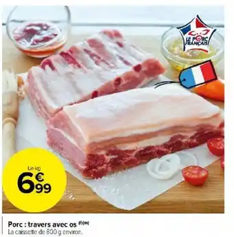 Carrefour Market Porc: travers avec os offre