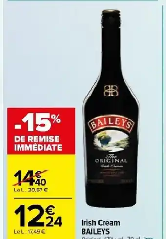 Carrefour Market Irish Cream BAILEYS offre