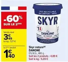 Carrefour Drive Danone - skyr nature offre