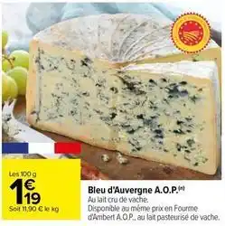 Carrefour Drive Bleu d'auvergne a.o.p offre