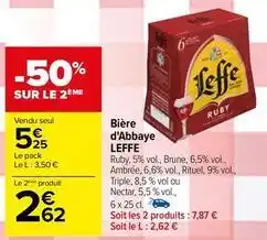 Carrefour Drive Leffe - bière d'abbaye offre