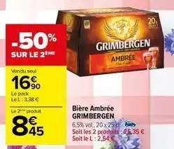 Carrefour Drive Grimbergen - bière ambrée offre
