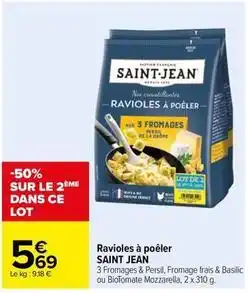 Carrefour Drive Saint jean - ravioles a poeler offre