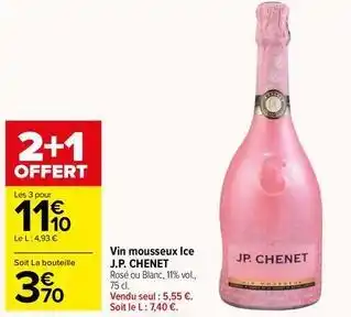 Carrefour Drive J.p. chenet - vin mousseux ice offre