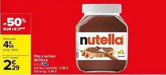 Carrefour Drive Ferrero - pâte à tartiner nutella offre