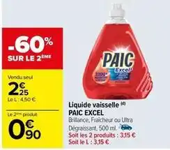 Carrefour Drive Paic - liquide vaisselle offre